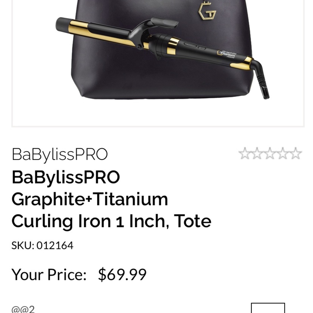 Brand new graphite titanium babyliss pro iron 1”